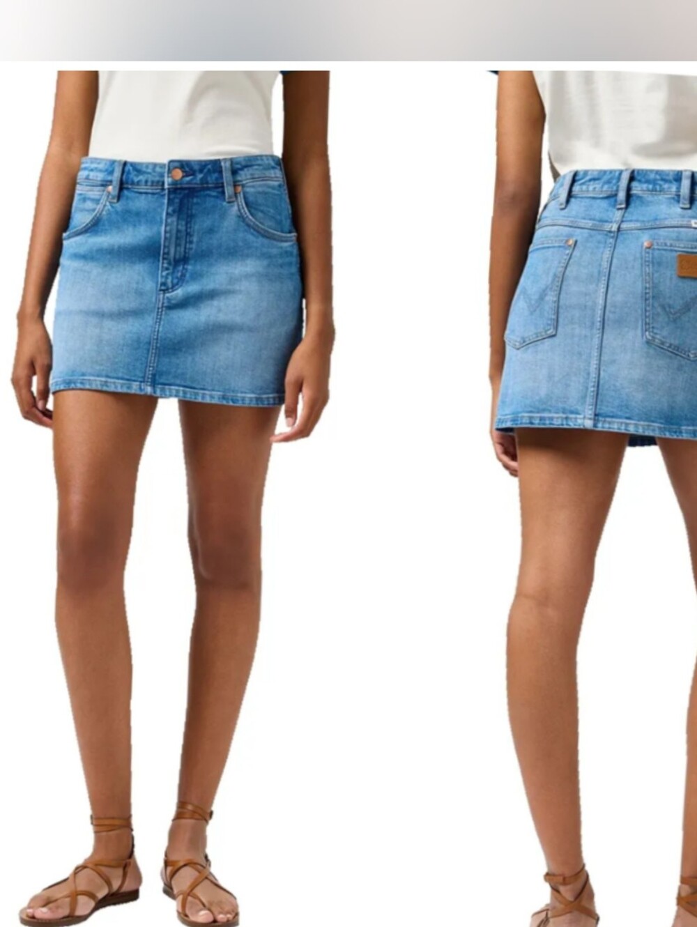 WRANGLER Jean Skirt WOMEN'S 12 STRETCH BLUE DENIM